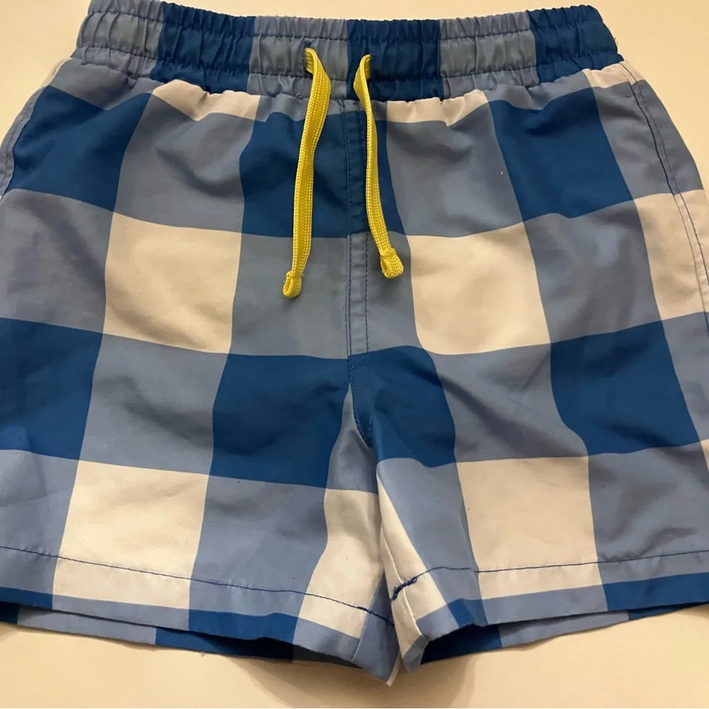 Primary toddler blue rash guard and swim shorts